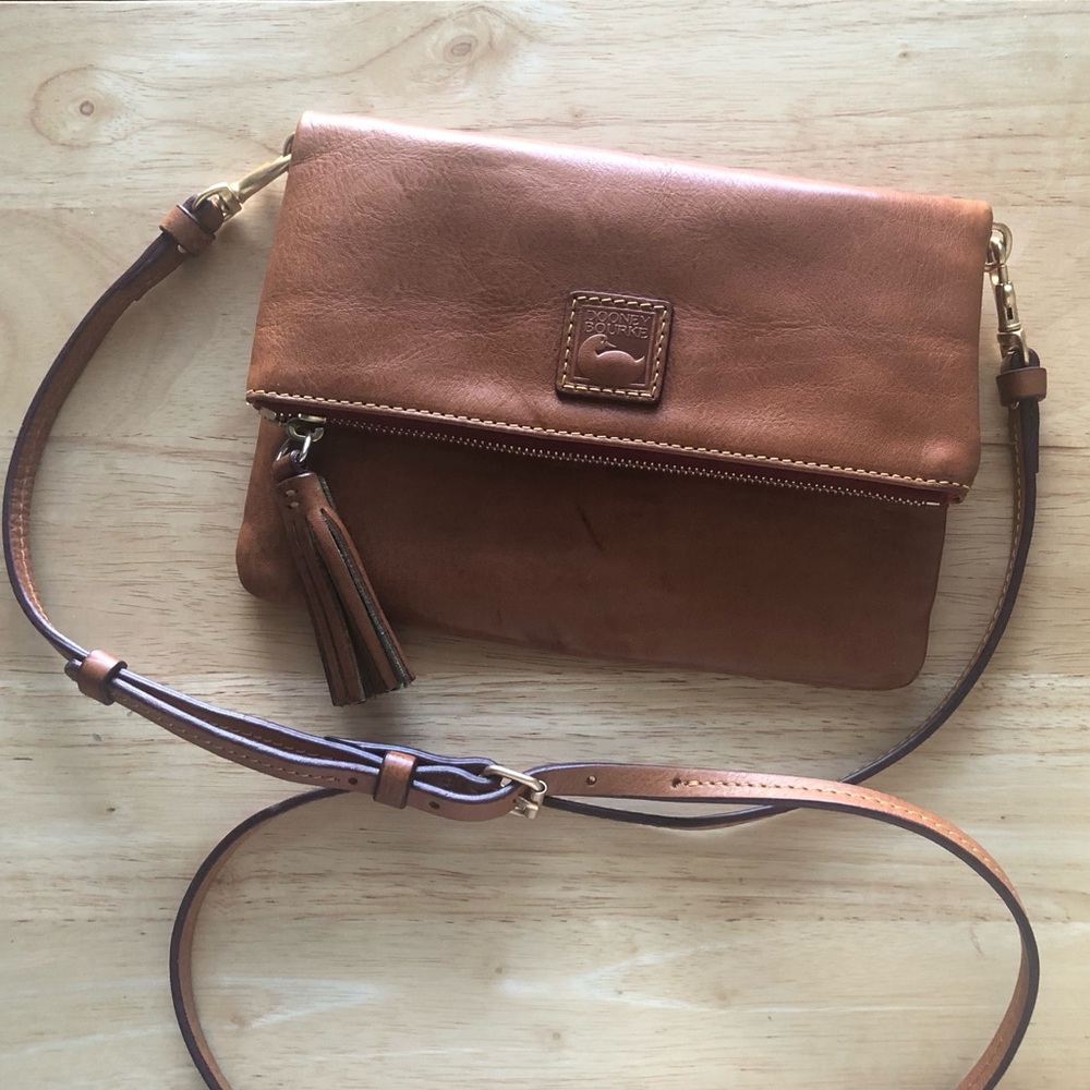 Dooney & Bourke Florentine Natural Foldover Crossbody Bag